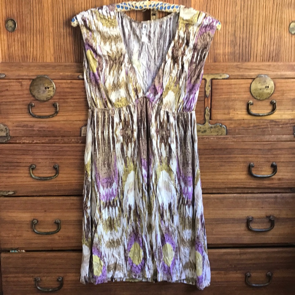 Cherish rayon jersey tunic top ikat pattern